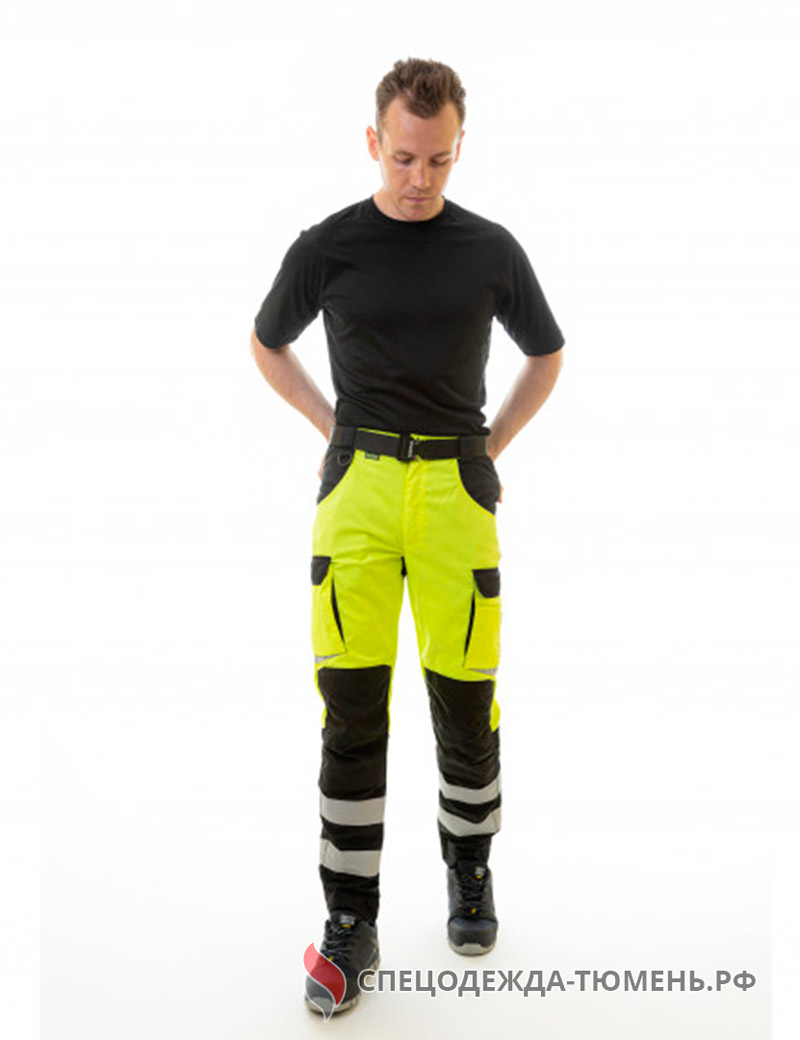 signalnye-bryuki-brodeks-ks-309-zheltyj-chernyj-03 Сигнальные брюки BRODEKS KS 309, желтый/черный