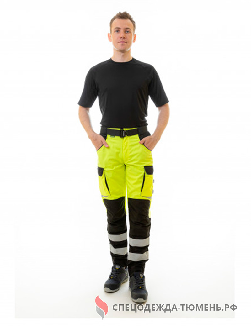 signalnye-bryuki-brodeks-ks-309-zheltyj-chernyj-04 Сигнальные брюки BRODEKS KS 309, желтый/черный